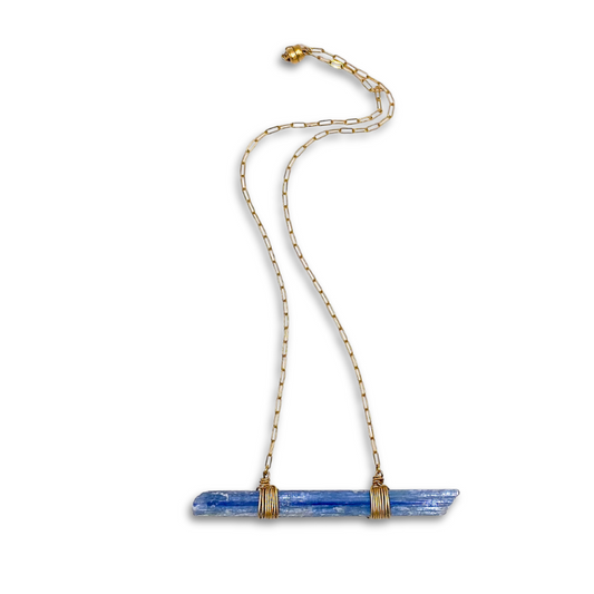 Lapis Bar Necklace