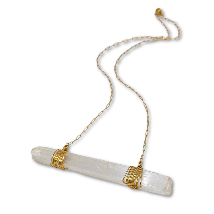 Selenite Bar Nacklace